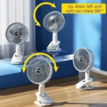 پنکه رومیزی شارژی گیره ای مدل JD-FS002 - تصویر 3